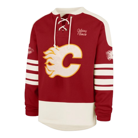 Calgary Flames Lace-Up Crewneck Sweatshirt