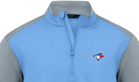Toronto Blue Jays Bayou Insignia Quarter-Zip Pullover - Ice2/Pebble