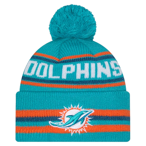 Miami Dolphins Fanatics Cuffed Knit Toque with Pom - Aqua