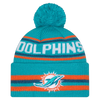 Miami Dolphins Fanatics Cuffed Knit Toque with Pom - Aqua