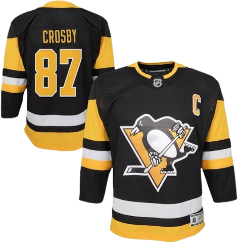 Youth Fit Sidney Crosby Penguins Home Jersey - Black