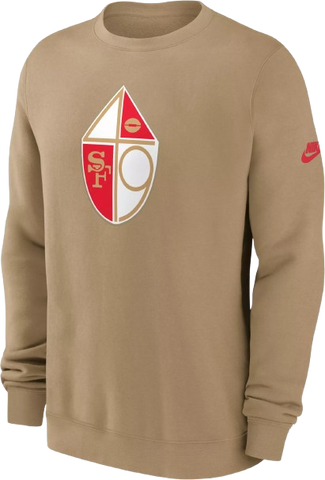 San Francisco 49ers Vintage Logo Nike Pullover Sweatshirt - Tan