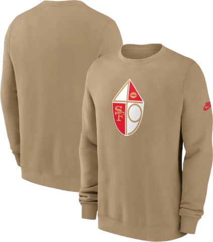 San Francisco 49ers Vintage Logo Nike Pullover Sweatshirt - Tan