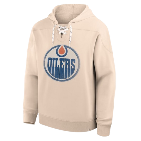 Edmonton Oilers Vintage Lace Hoodie - Cream