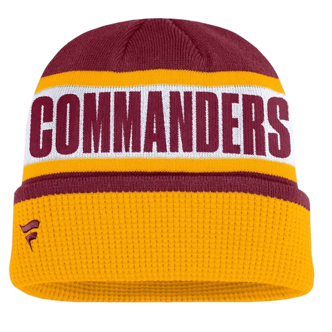 Washington Commanders Fanatics Oskie Cuffed Knit Toque - Maroon & Yellow