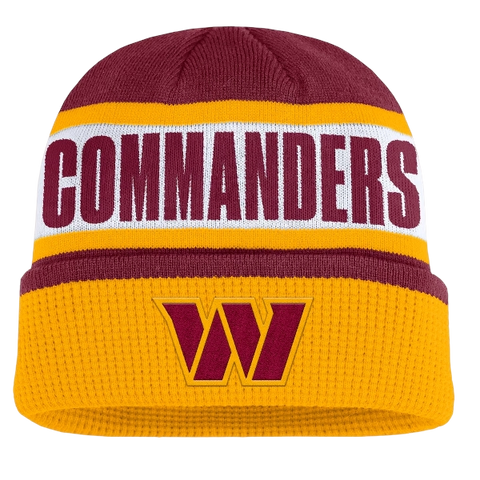 Washington Commanders Fanatics Oskie Cuffed Knit Toque - Maroon & Yellow