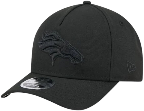 Denver Broncos M-Crown 9FORTY Adjustable One Size Hat - Black on Black