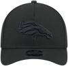 Denver Broncos M-Crown 9FORTY Adjustable One Size Hat - Black on Black
