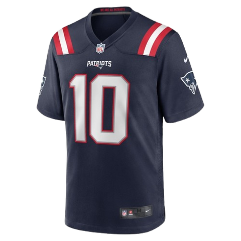 New England Patriots Drake Maye Nike Game Jersey Home - Navy