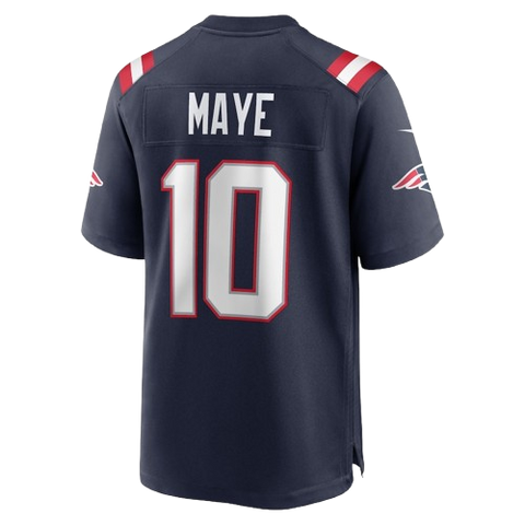 New England Patriots Drake Maye Nike Game Jersey Home - Navy