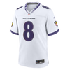 Baltimore Ravens Lamar Jackson Road Game Jersey - White