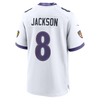 Baltimore Ravens Lamar Jackson Road Game Jersey - White