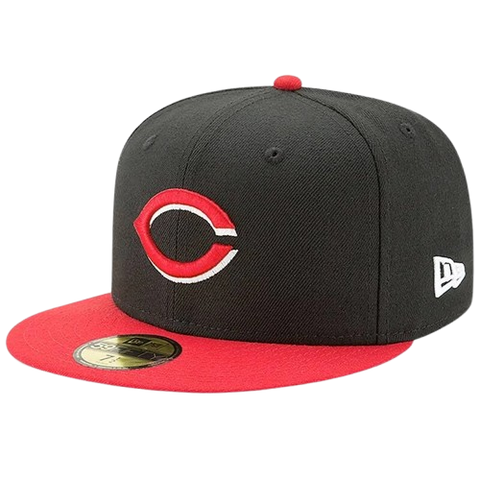 Cincinnati Reds New Era 59FIFTY Pro Fit Hat - Black & Red