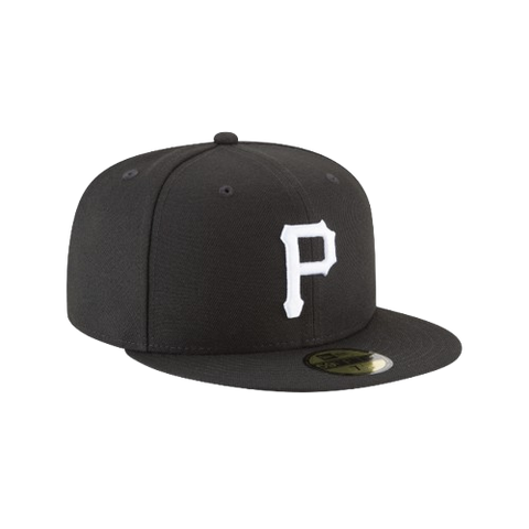 Pittsburgh Pirates New Era 59FIFTY Pro Fit Hat - Black & White