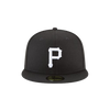 Pittsburgh Pirates New Era 59FIFTY Pro Fit Hat - Black & White