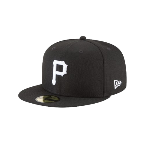 Pittsburgh Pirates New Era 59FIFTY Pro Fit Hat - Black & White