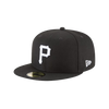 Pittsburgh Pirates New Era 59FIFTY Pro Fit Hat - Black & White