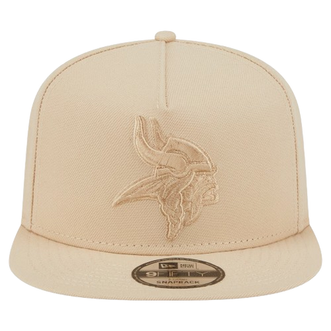 Minnesota Vikings New Era Colour Pack A-Frame 9FIFTY Snapback Hat - Khaki