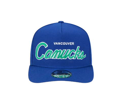 Vancouver Canucks New Era  A-Frame 9FIFTY Snapback Hat - Script Logo