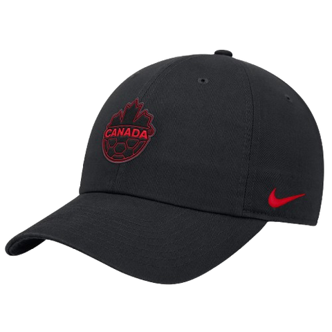 Nike Soccer Canada Rise Swoosh Stretch-Fit Hat - Black
