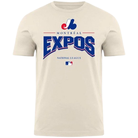 Montreal Expos MLB Line Drive Bulletin T-Shirt - Cream