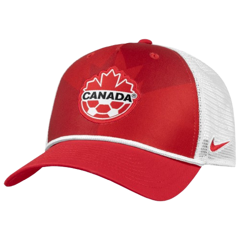 Nike Soccer Canada Rise Rope Trucker A-Frame Adjustable Hat - Red
