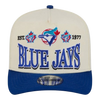 Toronto Blue Jays New Era 9FIFTY A-Frame Snapback Tri-Logo Hat - Cream & Blue