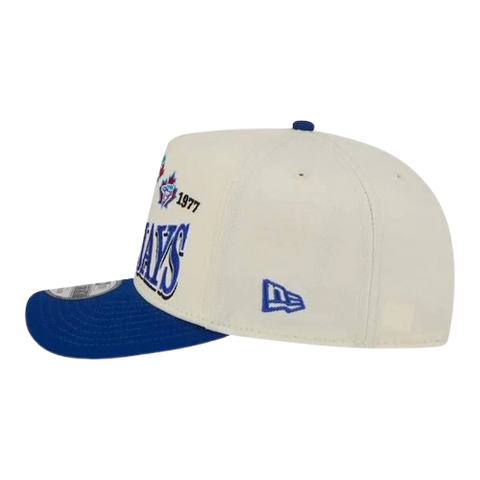 Toronto Blue Jays New Era 9FIFTY A-Frame Snapback Tri-Logo Hat - Cream & Blue