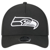 Seattle Seahawks New Era 9 FORTY M-Crown Hat Snapback - Black & White