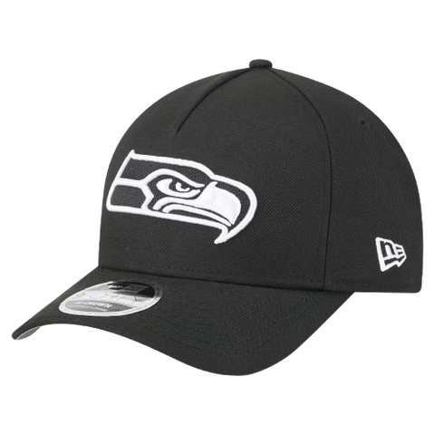 Seattle Seahawks New Era 9 FORTY M-Crown Hat Snapback - Black & White