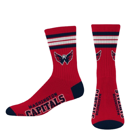 Washington Capitals Striped Socks Men's Size 10-13