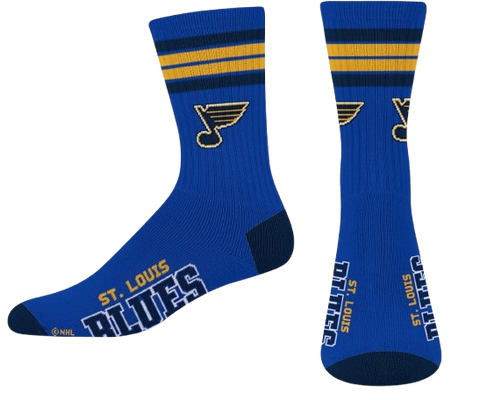 St. Louis Blues Striped Socks Men's Size 10-13