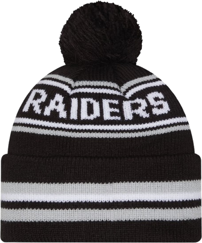 Las Vegas Raiders New Era Cuffed Knit Toque with Pom – Black