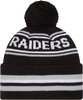 Las Vegas Raiders New Era Cuffed Knit Toque with Pom – Black