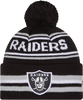 Las Vegas Raiders New Era Cuffed Knit Toque with Pom – Black
