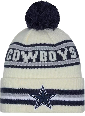 Dallas Cowboys New Era Cuffed Knit Toque with Pom – Cream