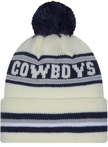 Dallas Cowboys New Era Cuffed Knit Toque with Pom – Cream
