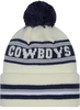 Dallas Cowboys New Era Cuffed Knit Toque with Pom – Cream