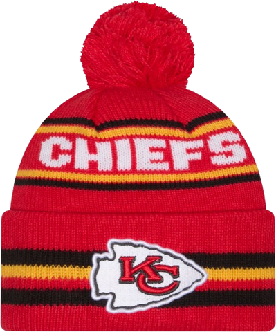Kansas City Chiefs New Era Cuffed Knit Toque with Pom – Red