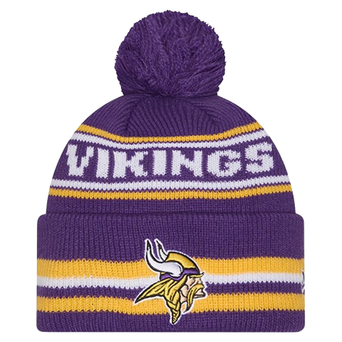 Minnesota Vikings New Era Cuffed Knit Toque with Pom - Purple