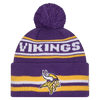 Minnesota Vikings New Era Cuffed Knit Toque with Pom - Purple