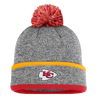 Kansas City Chiefs Fanatics Cuffed Knit Toque with Pom - Heather Grey