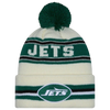 New York Jets New Era Cuffed Knit Toque with Pom – Cream