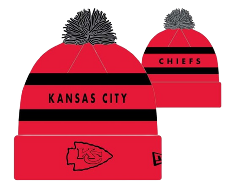 Kansas City Chiefs New Era Knit Toque with Pom- Two Tone