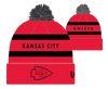 Kansas City Chiefs New Era Knit Toque with Pom- Two Tone