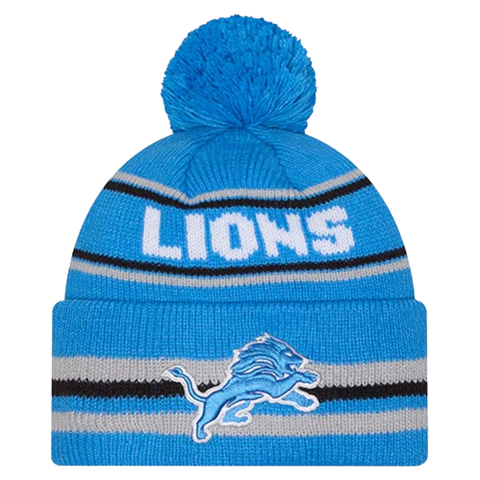 Detroit Lions New Era Knit Toque with Pom- Two Tone