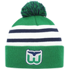 Hartford Whalers Mitchell & Ness Vintage Cuffed Knit Toque with Pom - Two Tone