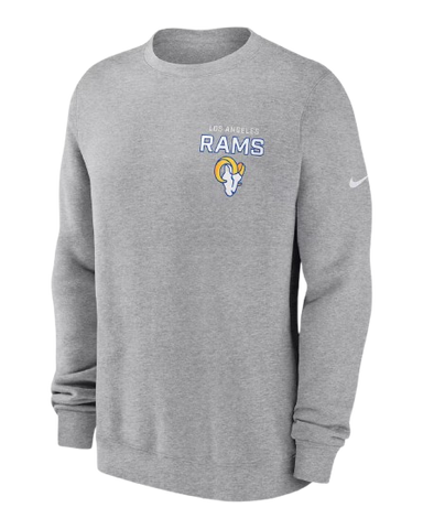 Los Angeles Rams Nike Draw Block Club Pullover Sweatshirt - Gray