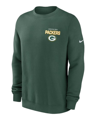 Green Bay Packers Nike Draw Block Club Pullover Sweatshirt - Green