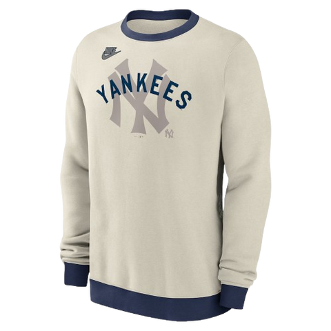 New York Yankees Nike Cooperstown Collection Pullover Sweatshirt - Cream